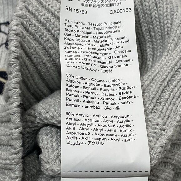 Champion Index + Archives Shawl Neck Sweater XL Gray Embroidered Limited Italy - Picture 10 of 10